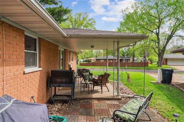 view of patio featuring an outdoor hangout area
