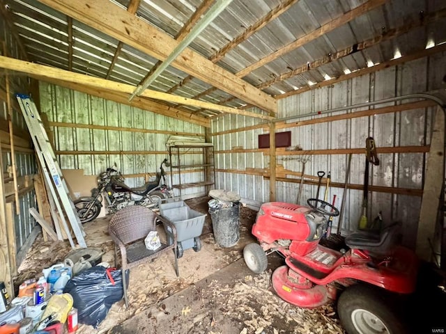miscellaneous room with vaulted ceiling