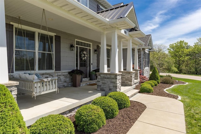 view of patio / terrace featuring covered porch