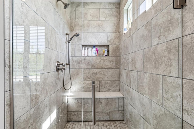 full bathroom with a shower stall