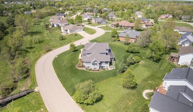 drone / aerial view featuring a residential view