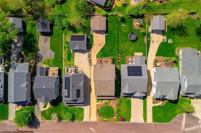 drone / aerial view with a residential view