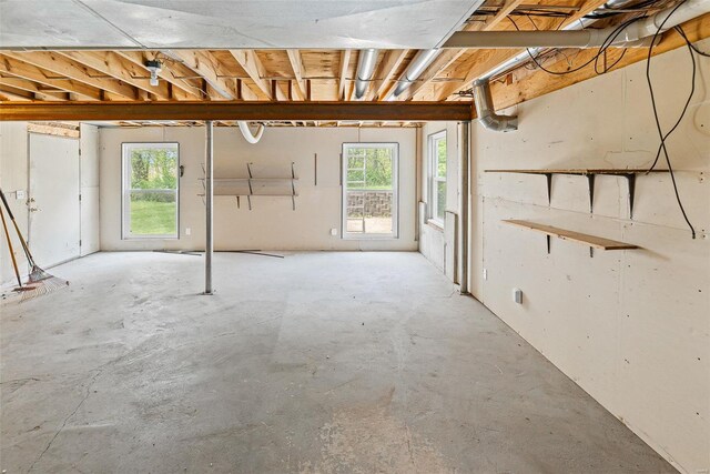 below grade area with plenty of natural light