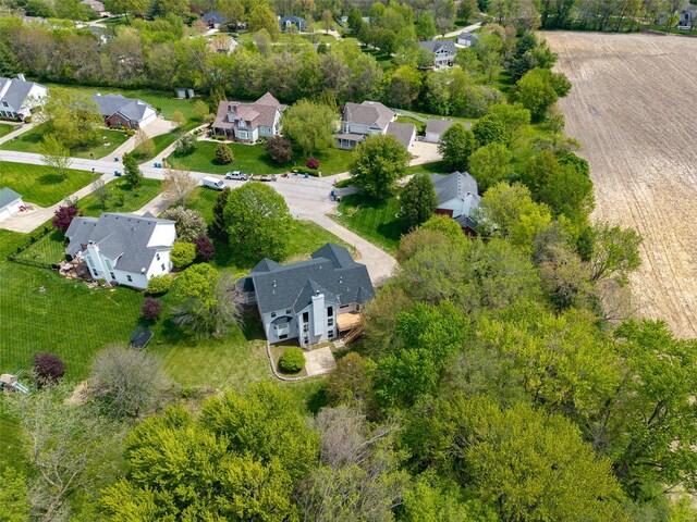 bird's eye view with a residential view