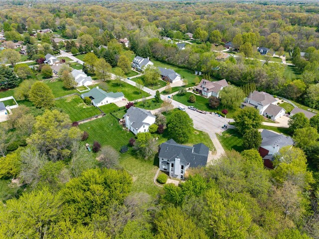 aerial view featuring a residential view