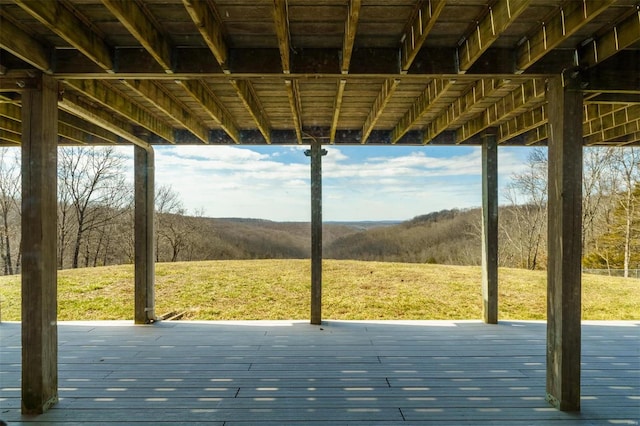 view of patio with a deck