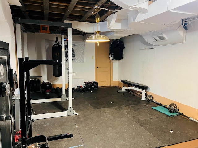view of workout room
