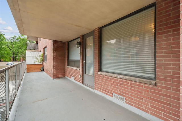 balcony featuring visible vents