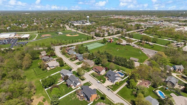 drone / aerial view with a residential view