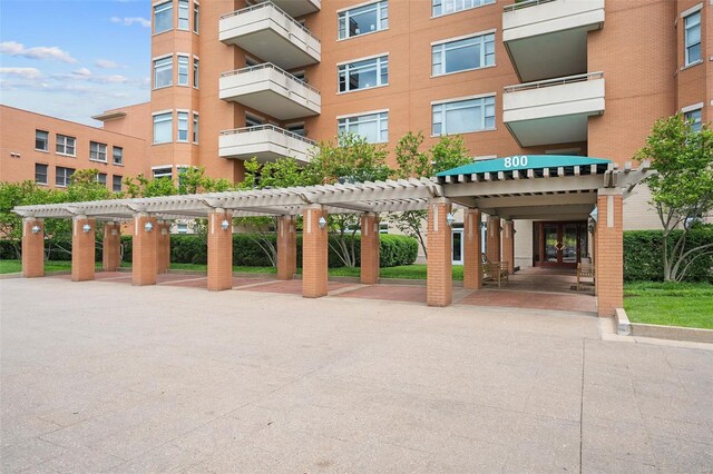 view of community with a pergola
