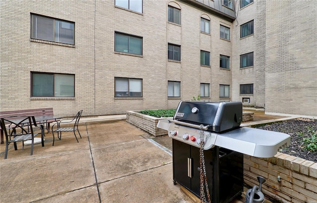view of patio / terrace featuring grilling area