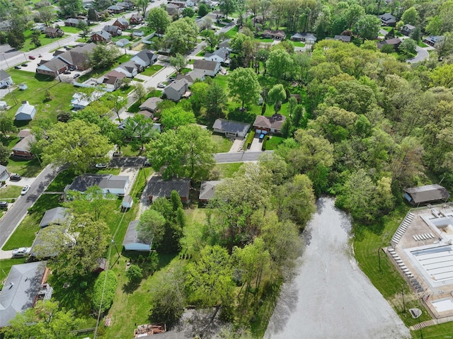 aerial view with a residential view