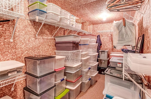 view of storage area