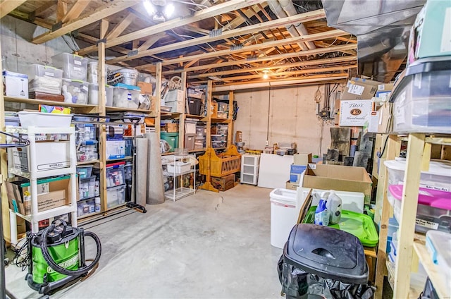 view of storage area