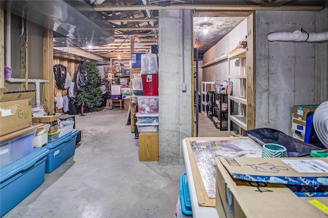 view of storage area