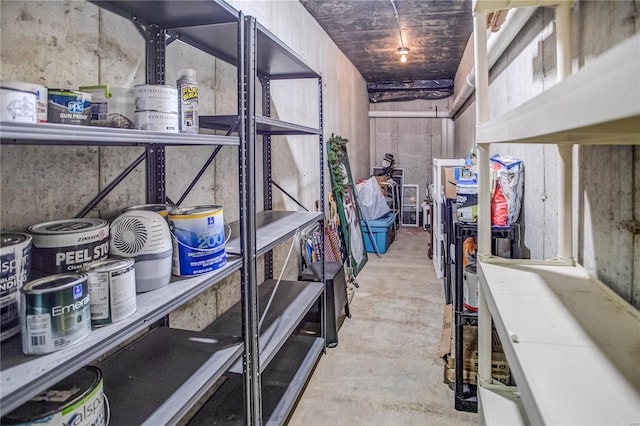 view of storage area