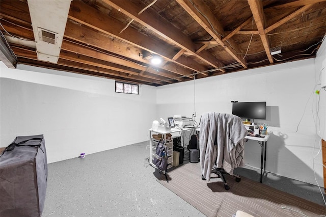 home office with visible vents