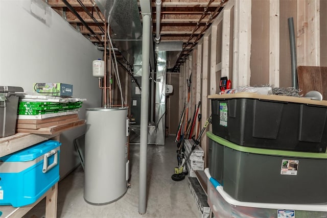 utilities with heating unit and water heater