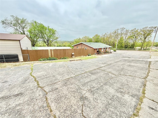 exterior space with fence