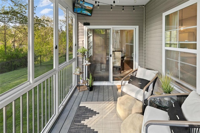 view of sunroom