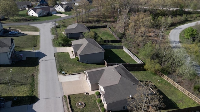 drone / aerial view with a residential view