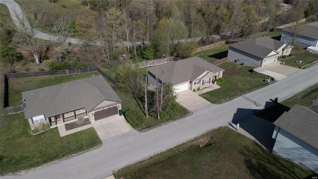 birds eye view of property featuring a residential view