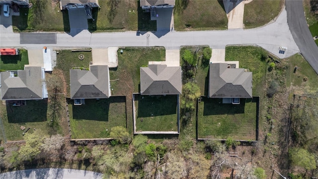 drone / aerial view with a residential view
