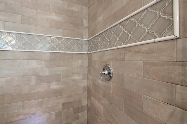 details with tiled shower