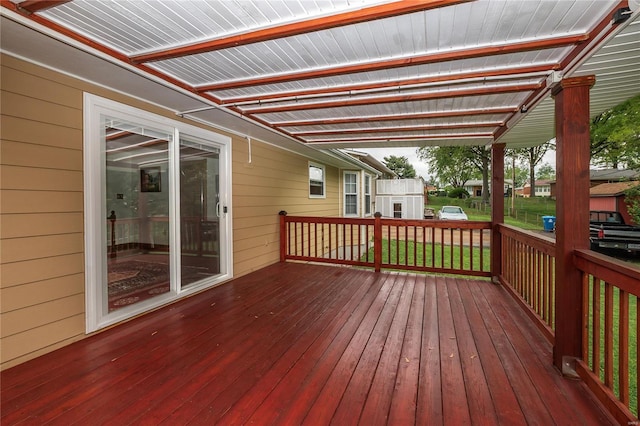 view of wooden terrace
