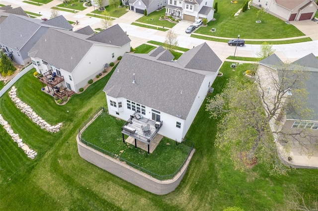 aerial view featuring a residential view