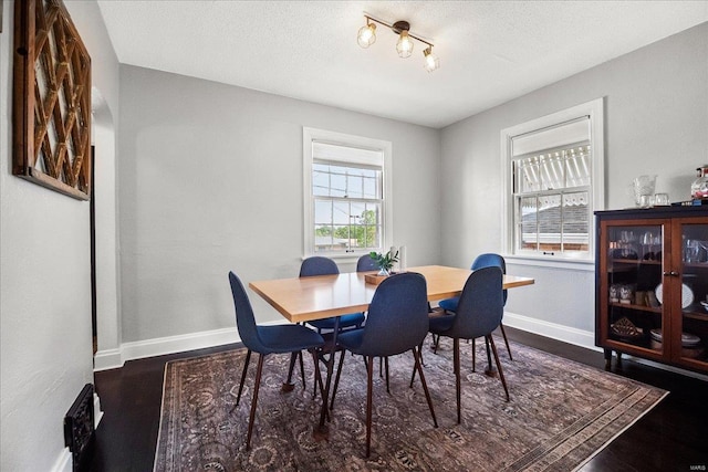 dining room featuring baseboards and wood finished floors