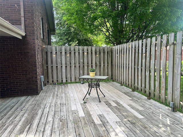 wooden deck with fence