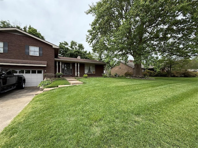exterior space featuring a garage and driveway