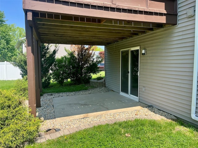 view of patio / terrace with fence