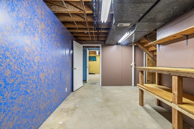 basement with visible vents