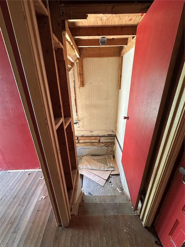 interior space with wood finished floors