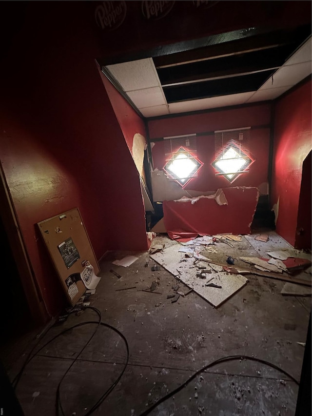 view of spare room