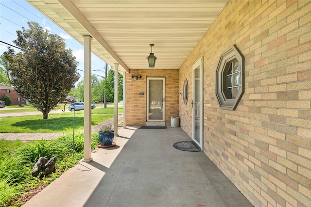 view of patio with covered porch