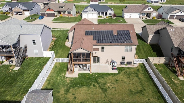 drone / aerial view featuring a residential view