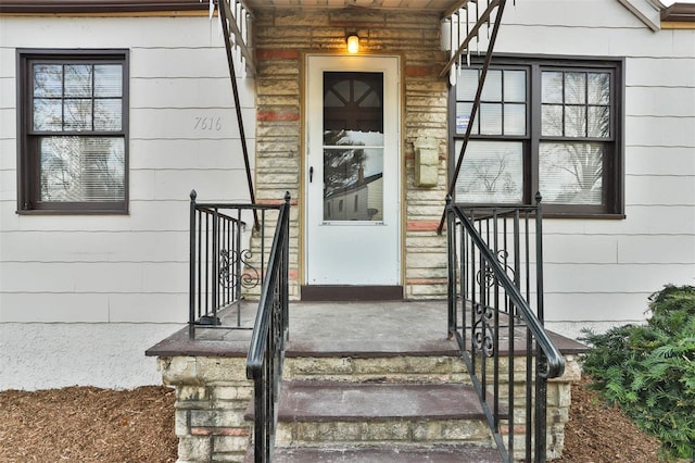view of exterior entry