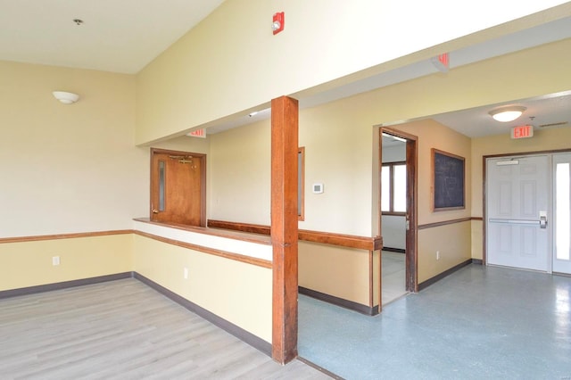 spare room with baseboards
