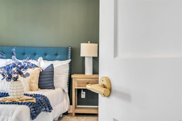 bedroom with carpet floors