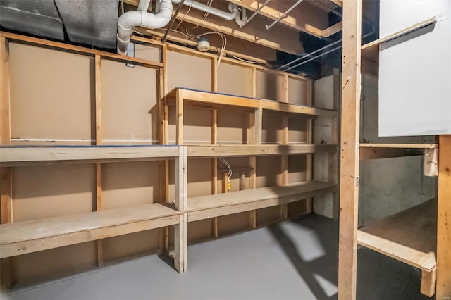 view of storage room