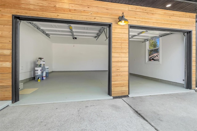 garage featuring recessed lighting