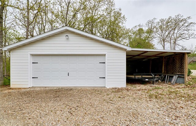 garage with a detached garage