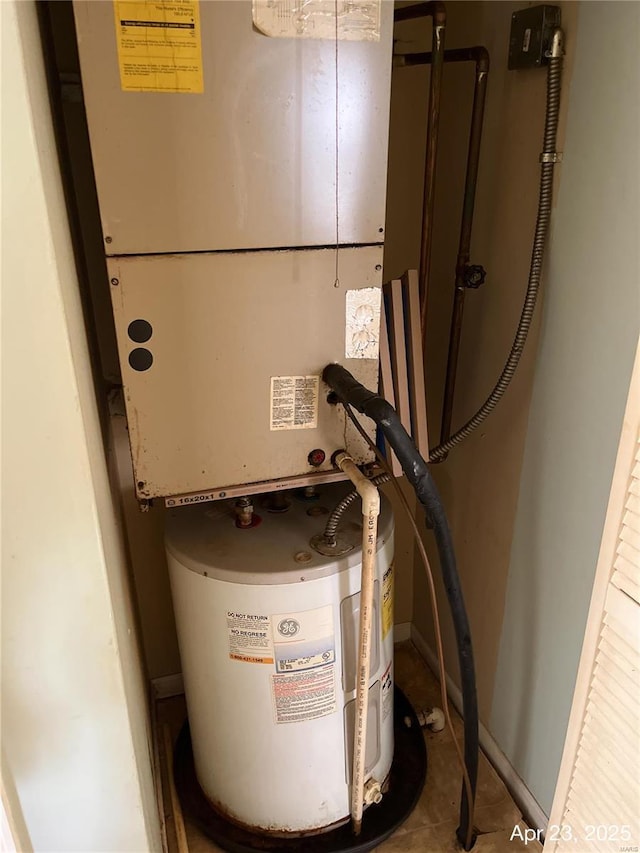 utilities featuring heating unit and water heater