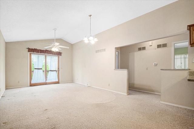 unfurnished room featuring light carpet and visible vents
