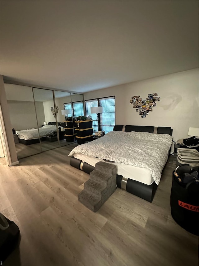bedroom featuring wood finished floors