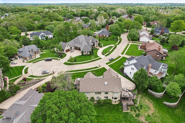 birds eye view of property featuring a residential view