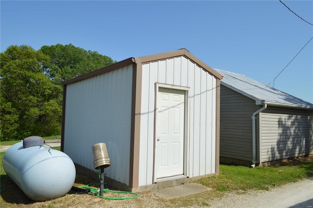 view of shed